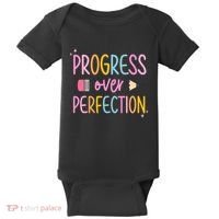 Progress Over Perfection Baby Bodysuit thumb 0