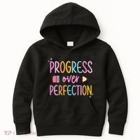 Progress Over Perfection Kids Hoodie thumb 0