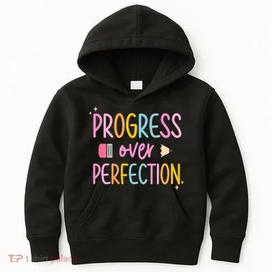 Progress Over Perfection Kids Hoodie