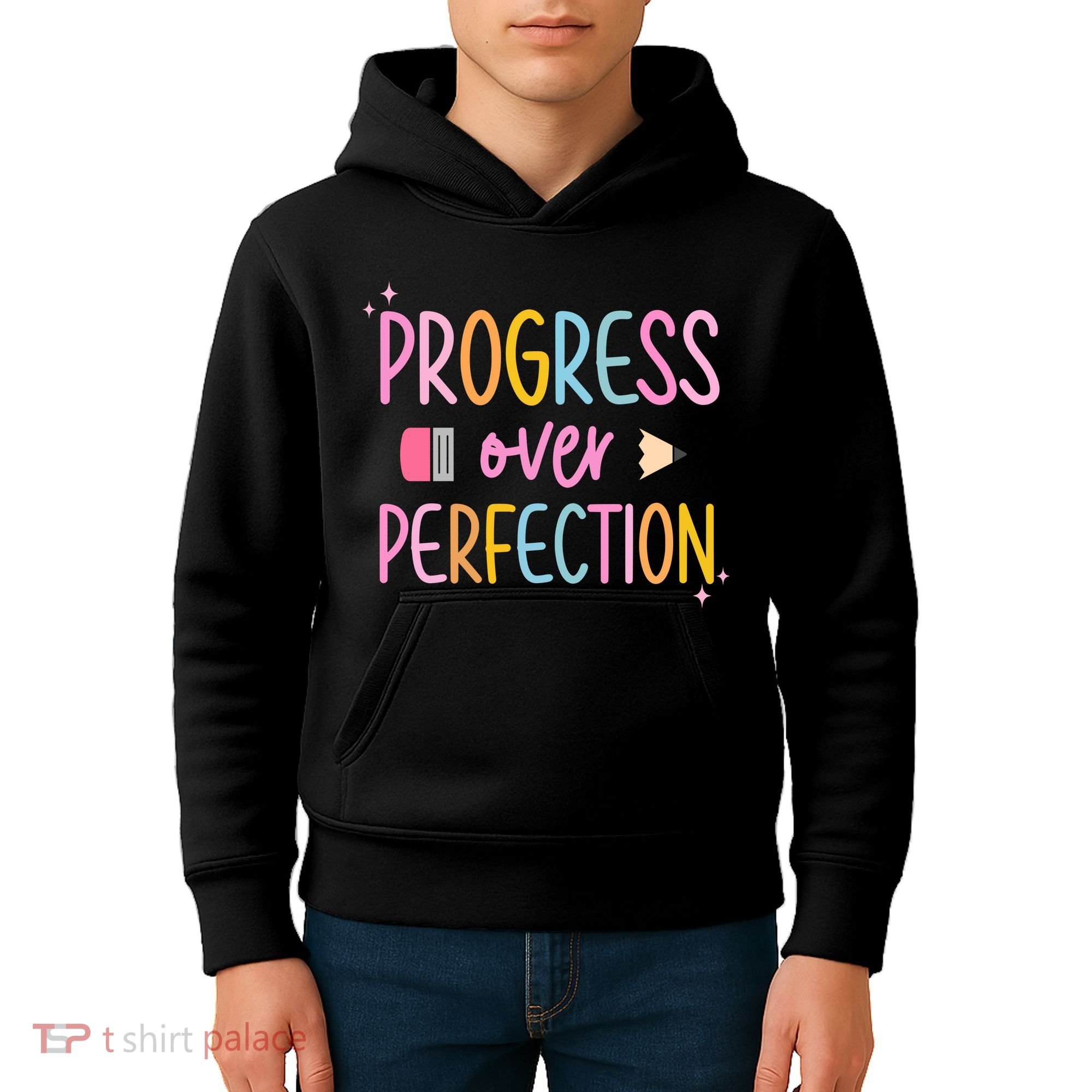 Progress Over Perfection Kids Hoodie