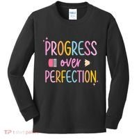Progress Over Perfection Kids Long Sleeve Shirt thumb 0