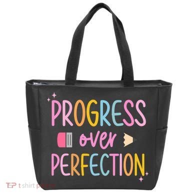 Progress Over Perfection Tote Bag