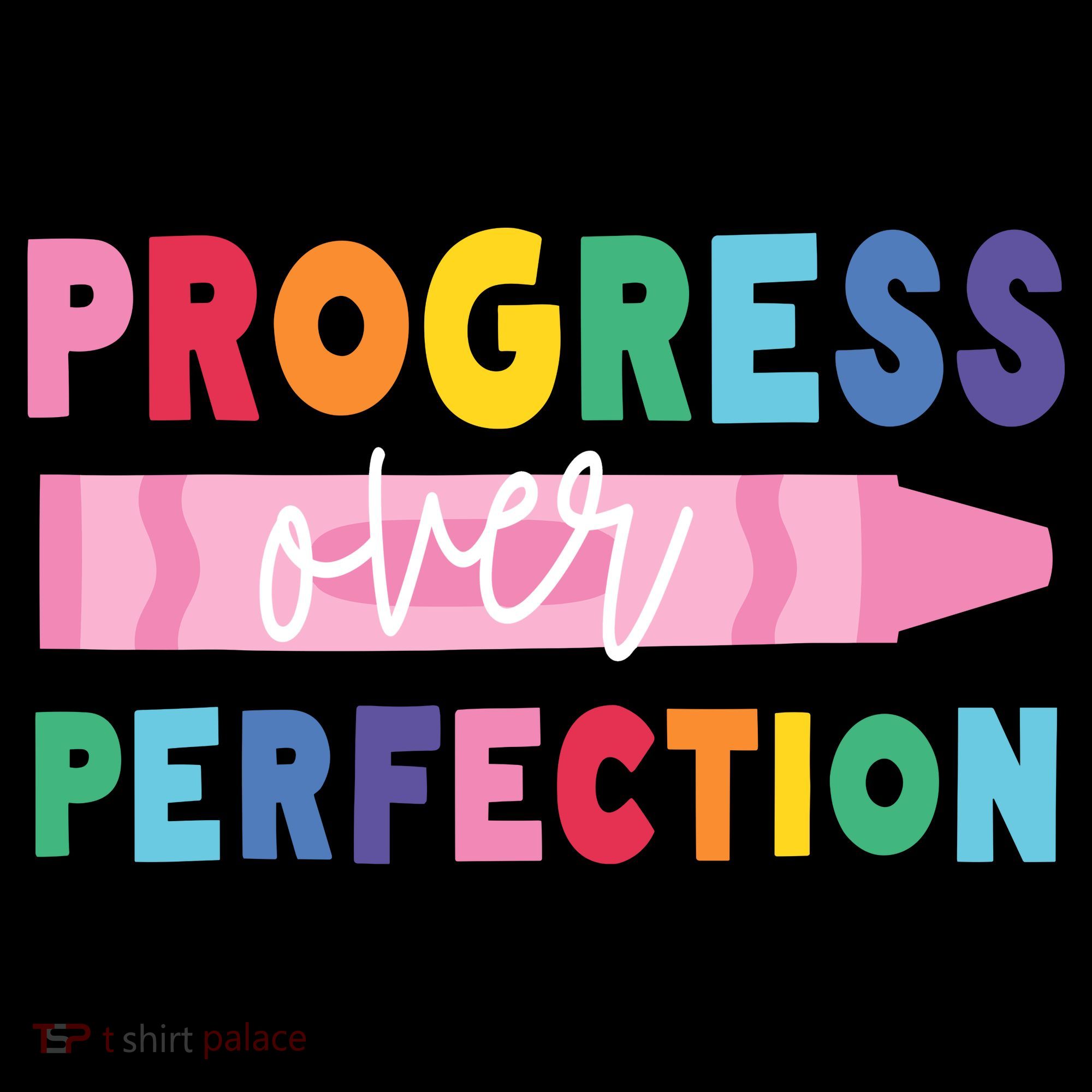 Progress Over Perfection Funny Motivational Teacher School Women's Hoodie