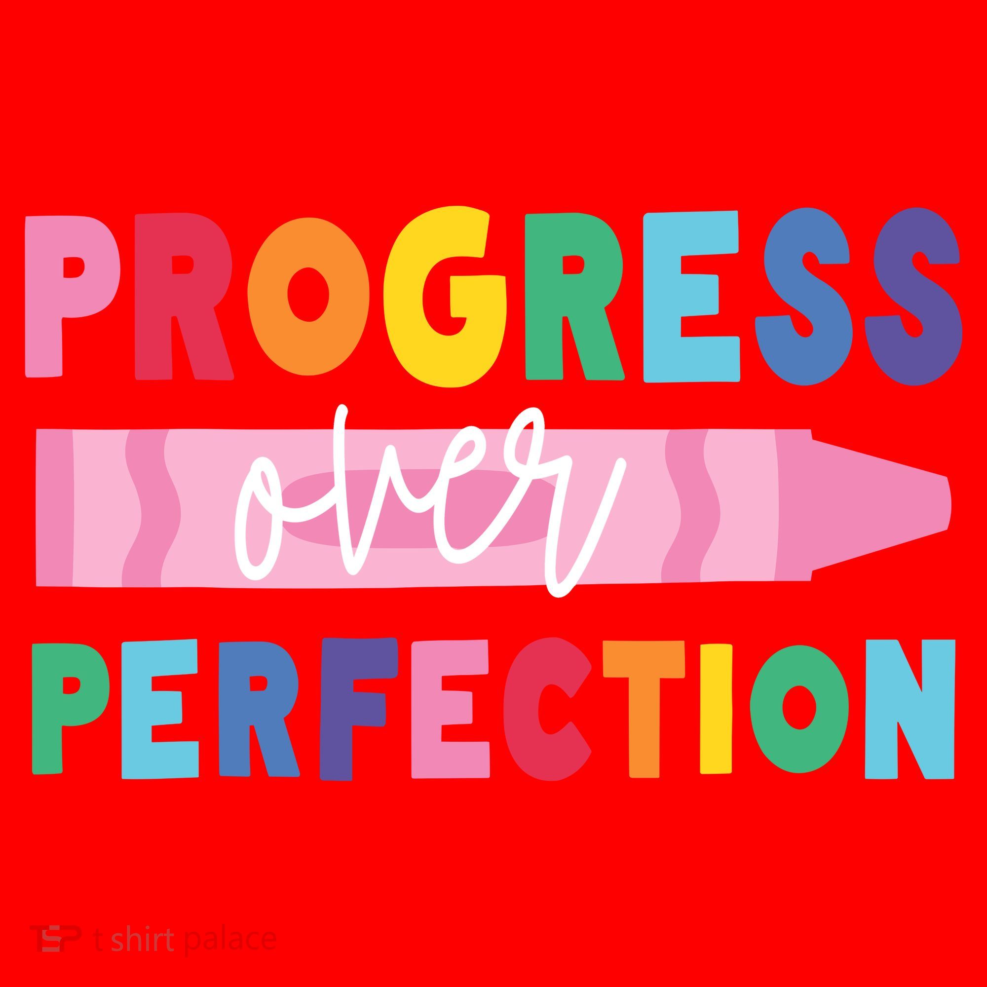 Progress Over Perfection Funny Motivational Teacher School Santa Hat