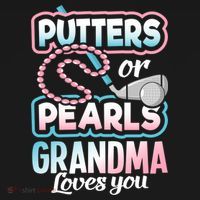 Putters Or Pearls Gender Reveal Grandma Baby Party Supplies Women's Tank Top thumb 5