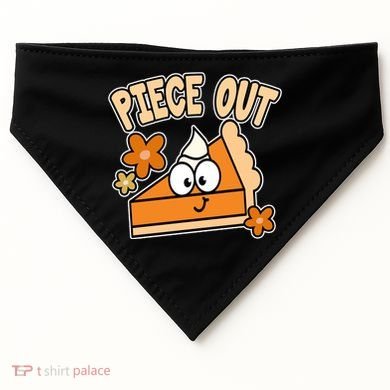 Piece Out Pumpkin Pie Funny USA-Made Doggie Bandana