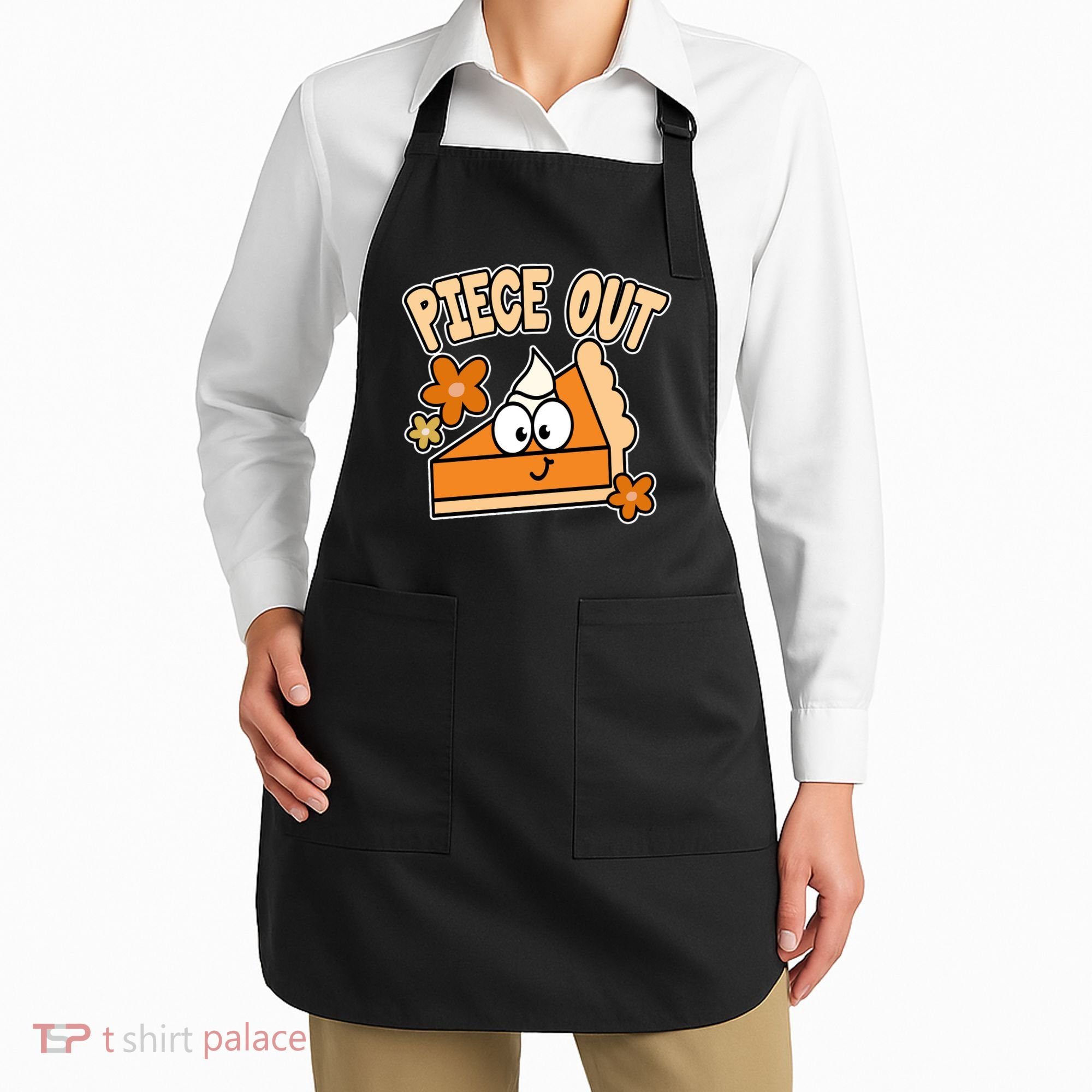 Piece Out Pumpkin Pie Funny Apron