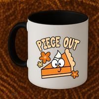 Piece Out Pumpkin Pie Funny Coffee Mug thumb 2