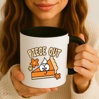 Piece Out Pumpkin Pie Funny Coffee Mug thumb 3
