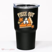 Piece Out Pumpkin Pie Funny Tumbler thumb 0