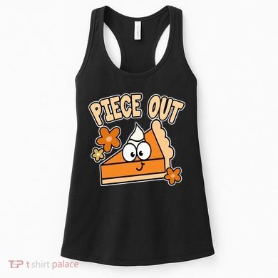 Piece Out Pumpkin Pie Funny Women's Tank Top