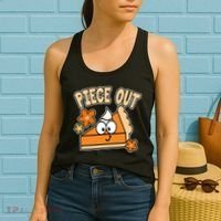 Piece Out Pumpkin Pie Funny Women's Tank Top thumb 2