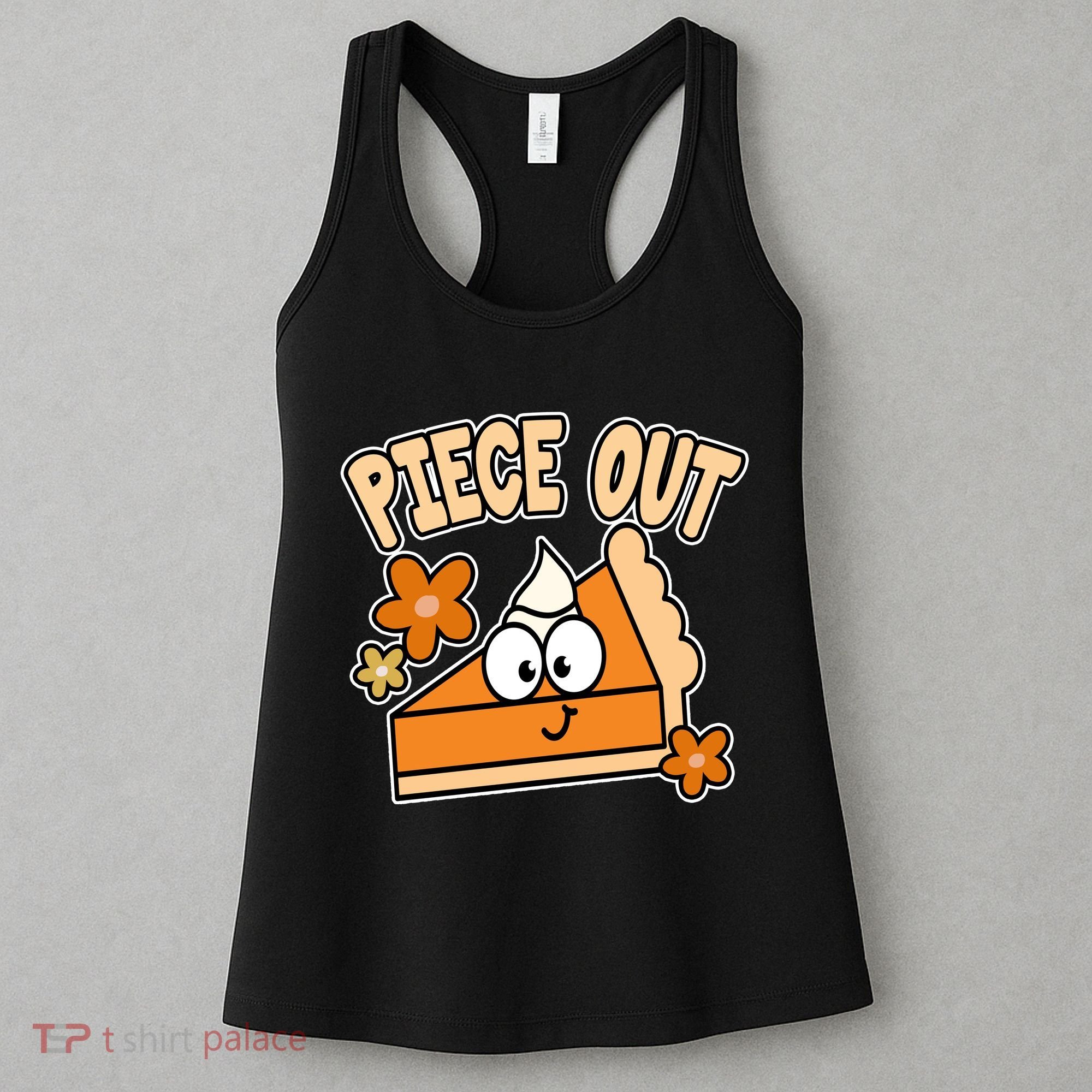 Piece Out Pumpkin Pie Funny Women's Tank Top