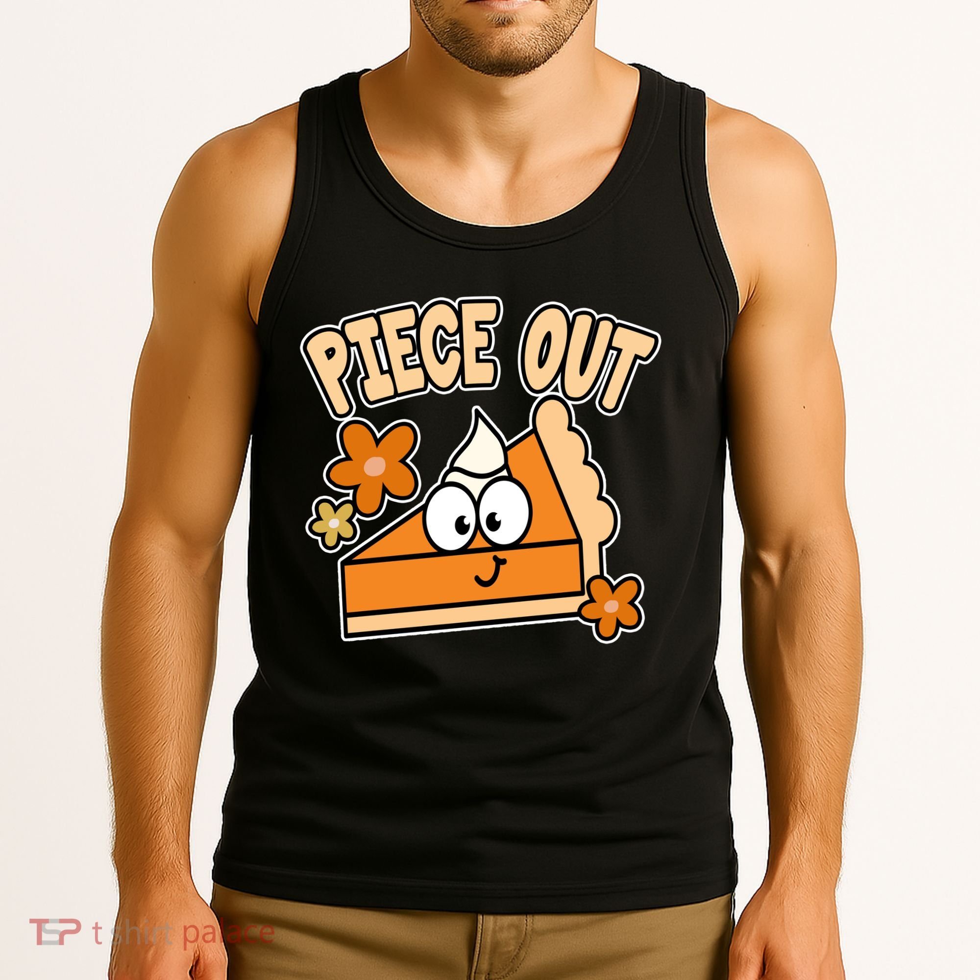 Piece Out Pumpkin Pie Funny Tank Top