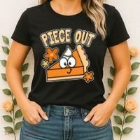 Piece Out Pumpkin Pie Funny Women's T-Shirt thumb 2