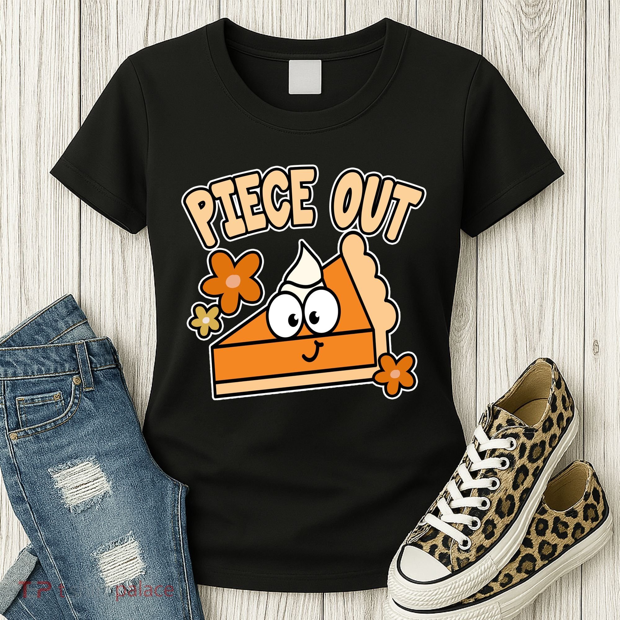 Piece Out Pumpkin Pie Funny Women's T-Shirt