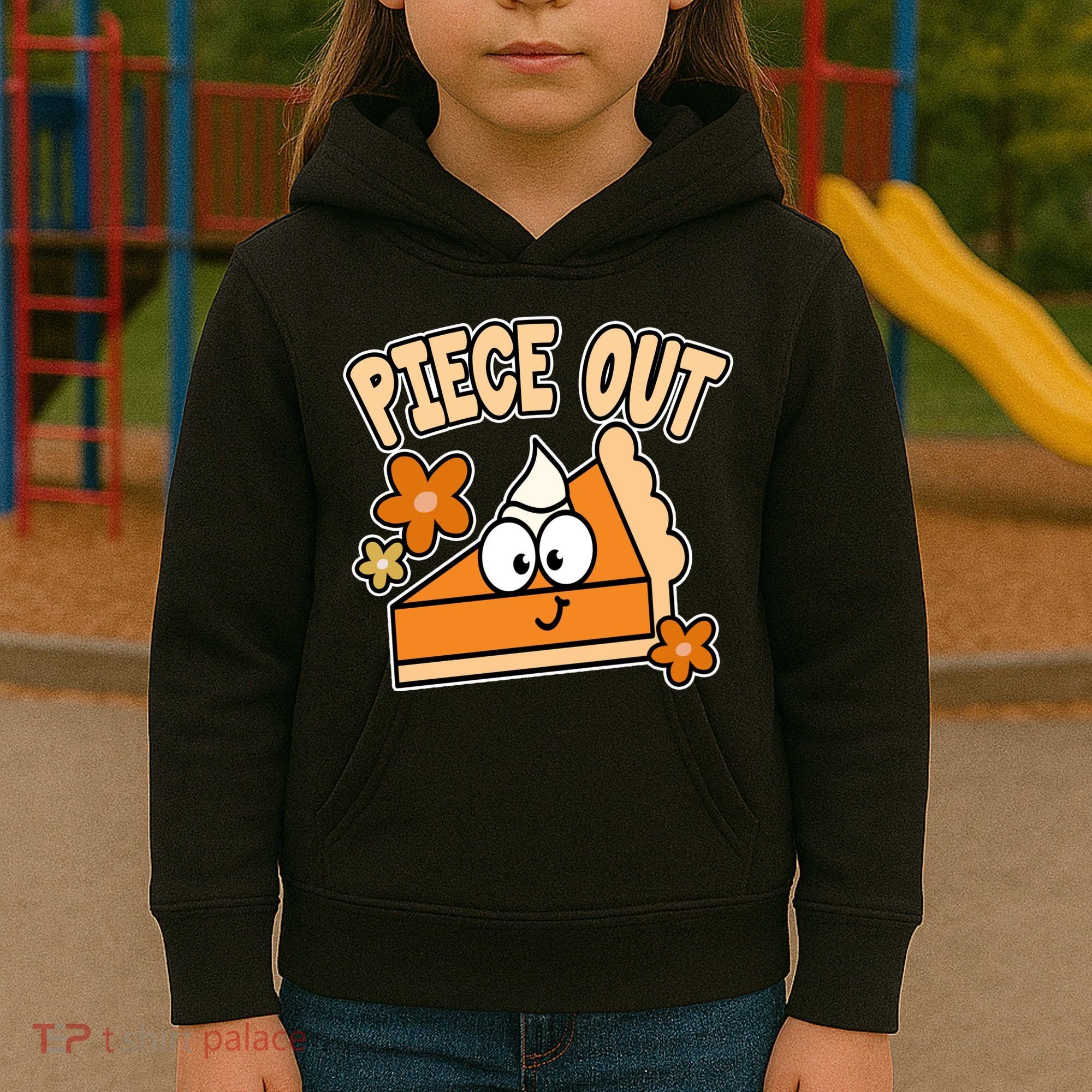 Piece Out Pumpkin Pie Funny Kids Hoodie