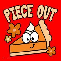Piece Out Pumpkin Pie Funny Santa Hat thumb 1