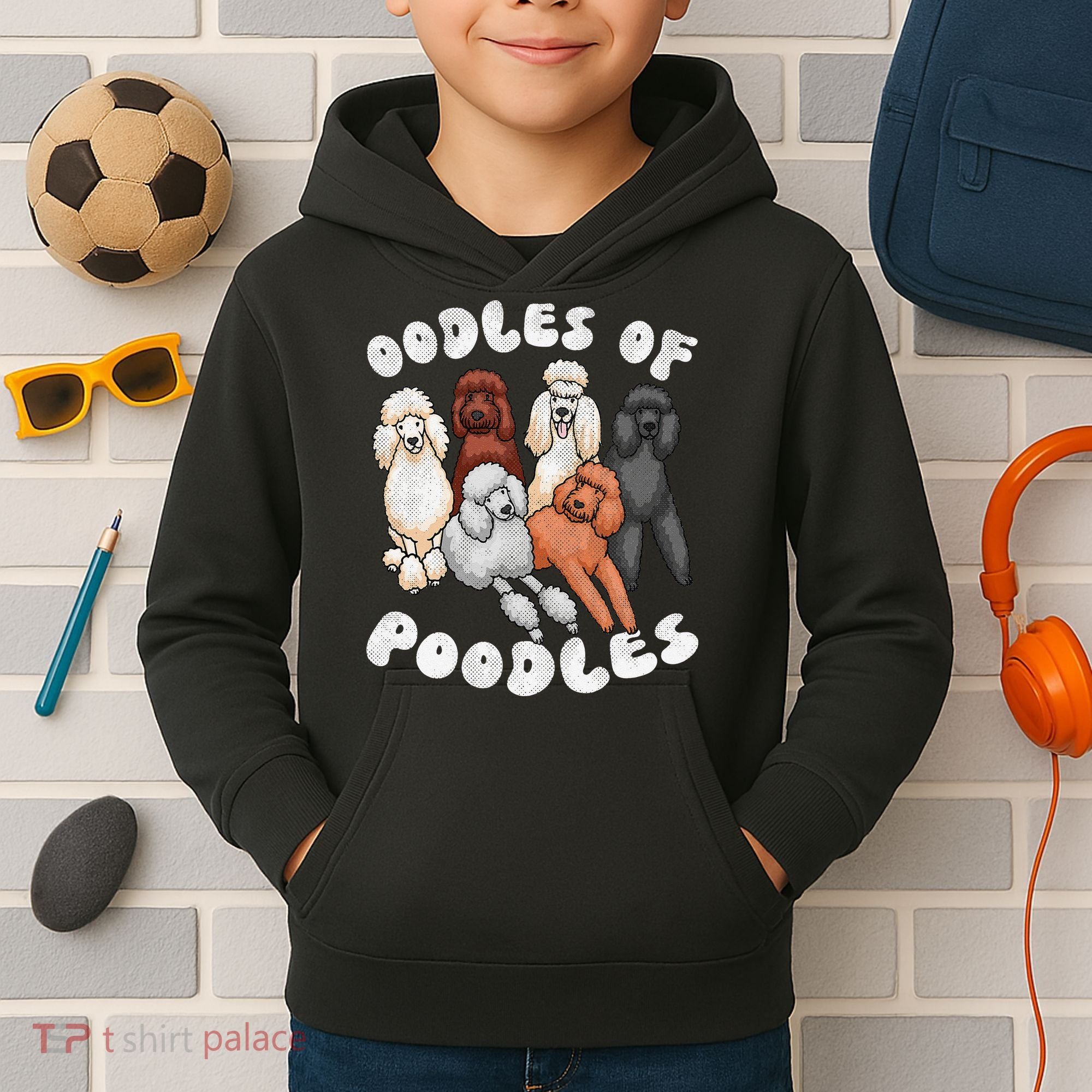 Poodle Of Poodles Poodle Lover Kids Hoodie