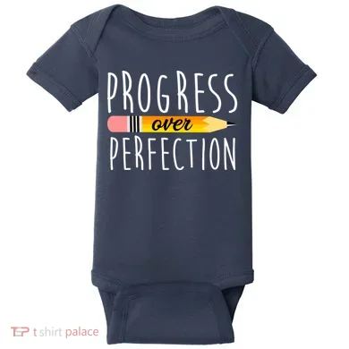 Progress Over Perfection Baby Bodysuit