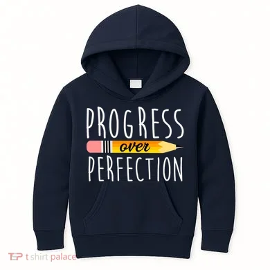 Progress Over Perfection Kids Hoodie