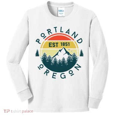 Portland Oregon Kids Long Sleeve Shirt