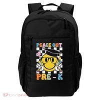 Peace Out Pre K Last Day Of School Smile Face Teachers Backpack thumb 0