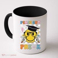 Peace Out Pre K Last Day Of School Smile Face Teachers Coffee Mug thumb 0
