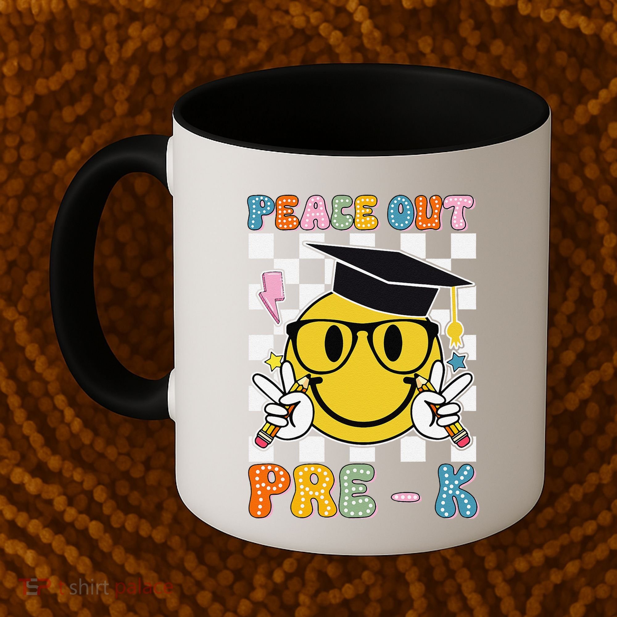 Peace Out Pre K Last Day Of School Smile Face Teachers Coffee Mug
