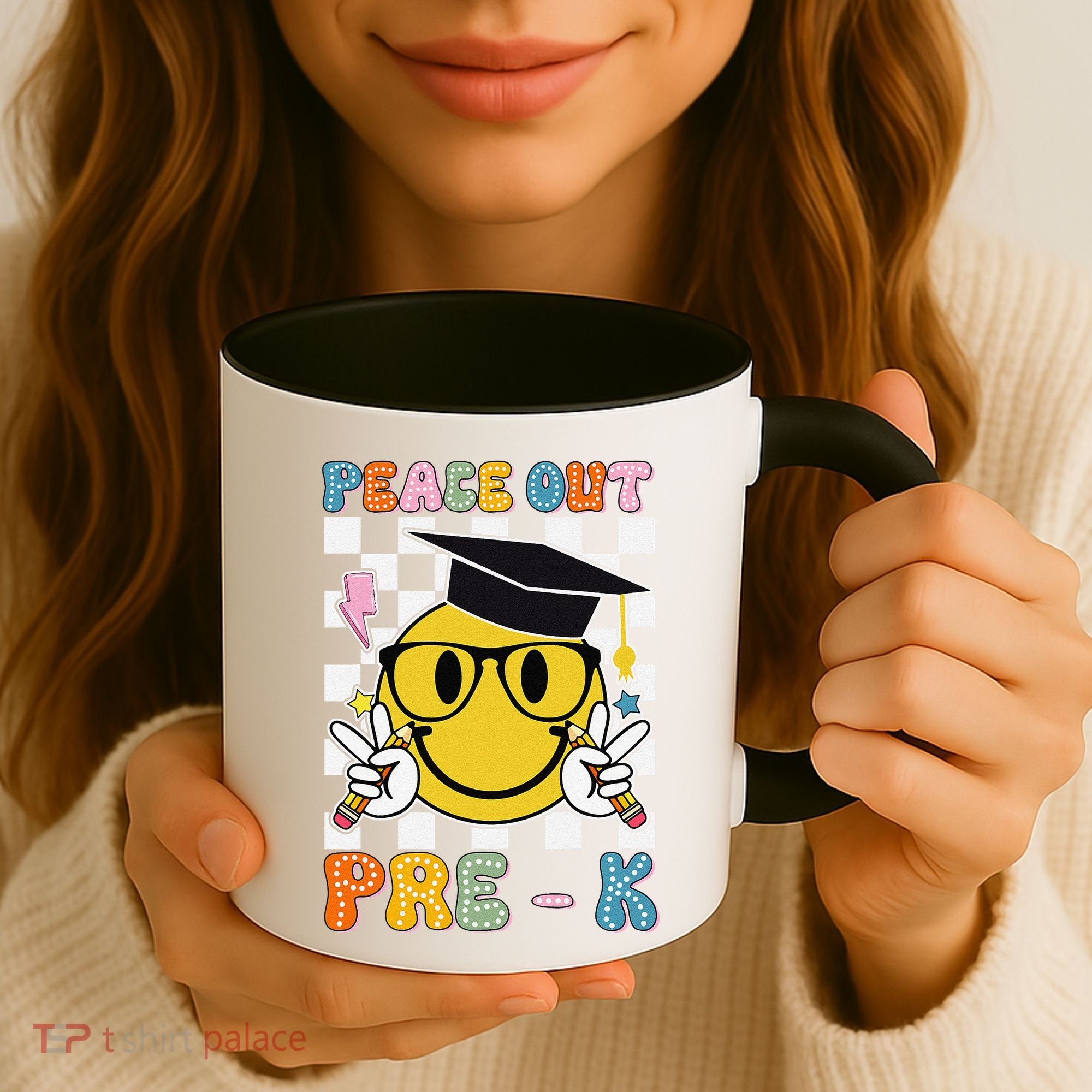 Peace Out Pre K Last Day Of School Smile Face Teachers Coffee Mug