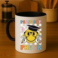 Peace Out Pre K Last Day Of School Smile Face Teachers Coffee Mug thumb 4