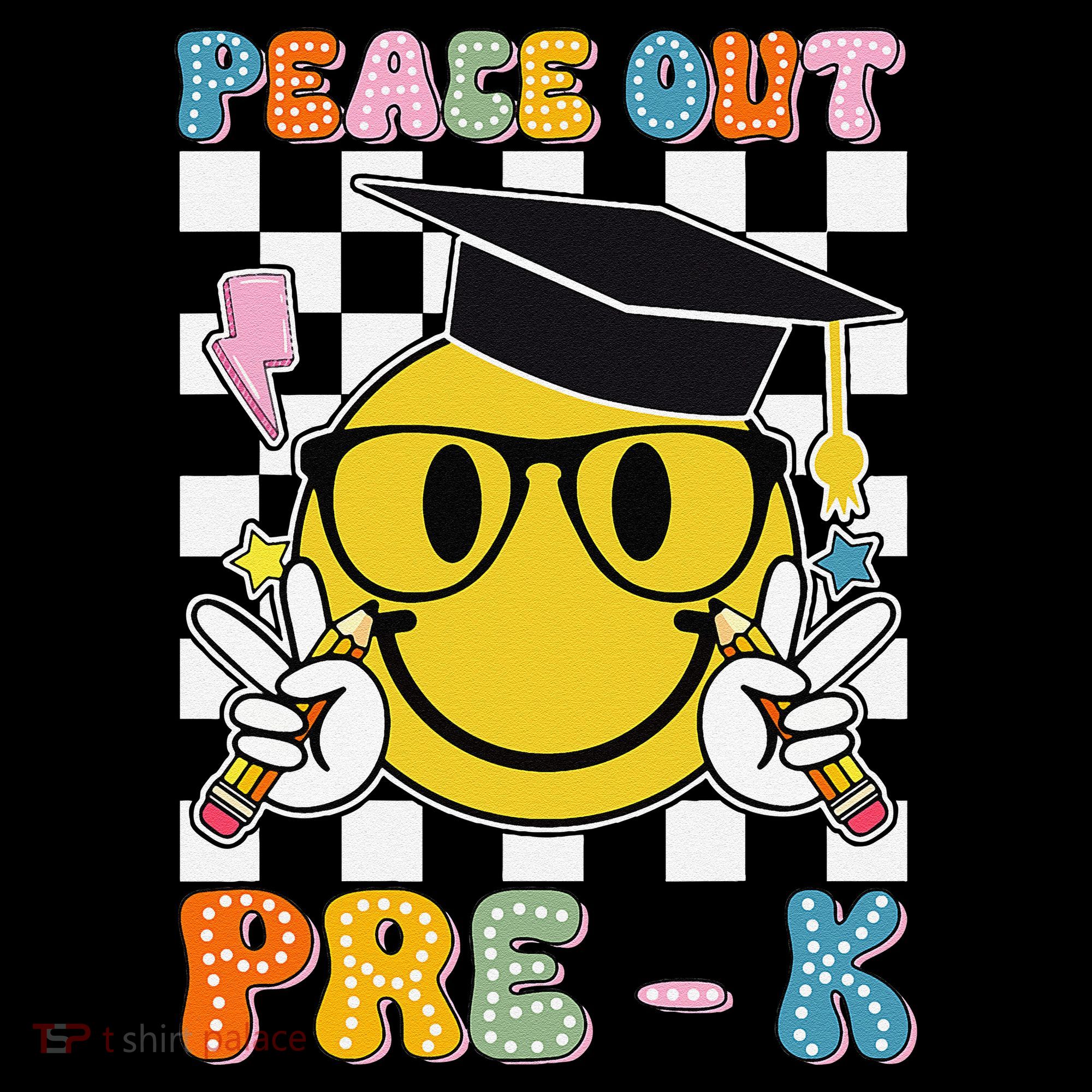 Peace Out Pre K Last Day Of School Smile Face Teachers Coffee Mug