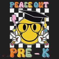 Peace Out Pre K Last Day Of School Smile Face Teachers Tumbler thumb 3