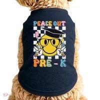 Peace Out Pre K Last Day Of School Smile Face Teachers Doggie Tank thumb 0