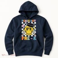 Peace Out Pre K Last Day Of School Smile Face Teachers Hoodie thumb 0