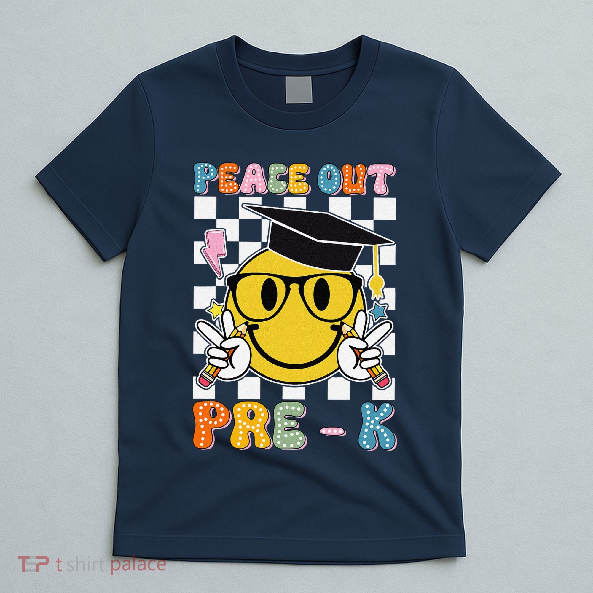 Peace Out Pre K Last Day Of School Smile Face Teachers T-Shirt