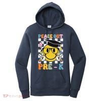 Peace Out Pre K Last Day Of School Smile Face Teachers Women's Hoodie thumb 0