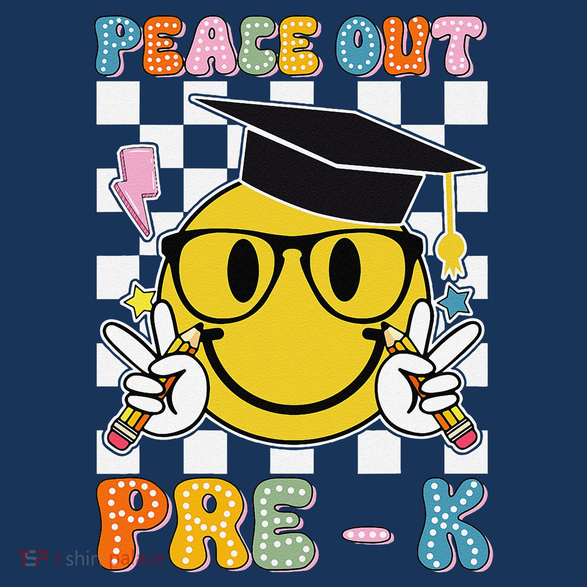 Peace Out Pre K Last Day Of School Smile Face Teachers Women's Hoodie