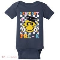 Peace Out Pre K Last Day Of School Smile Face Teachers Baby Bodysuit thumb 0