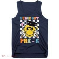 Peace Out Pre K Last Day Of School Smile Face Teachers Tank Top thumb 0