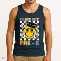 Peace Out Pre K Last Day Of School Smile Face Teachers Tank Top thumb 3