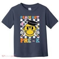 Peace Out Pre K Last Day Of School Smile Face Teachers Toddler T-Shirt thumb 0
