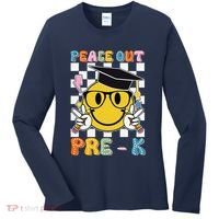 Peace Out Pre K Last Day Of School Smile Face Teachers Women's Long Sleeve Shirt thumb 0
