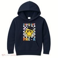 Peace Out Pre K Last Day Of School Smile Face Teachers Kids Hoodie thumb 0