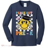 Peace Out Pre K Last Day Of School Smile Face Teachers Kids Long Sleeve Shirt thumb 0