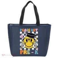 Peace Out Pre K Last Day Of School Smile Face Teachers Tote Bag thumb 0