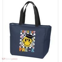Peace Out Pre K Last Day Of School Smile Face Teachers Tote Bag thumb 3