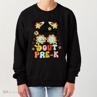 Peace Out Prek Graduation Messy Bun Women's Sweatshirt thumb 0