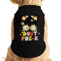 Peace Out Prek Graduation Messy Bun Doggie Tank thumb 0