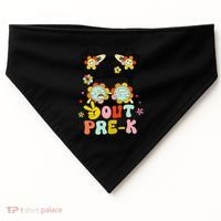 Peace Out Prek Graduation Messy Bun USA-Made Doggie Bandana thumb 0